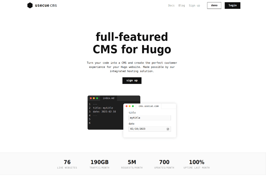 Usecue headless cms