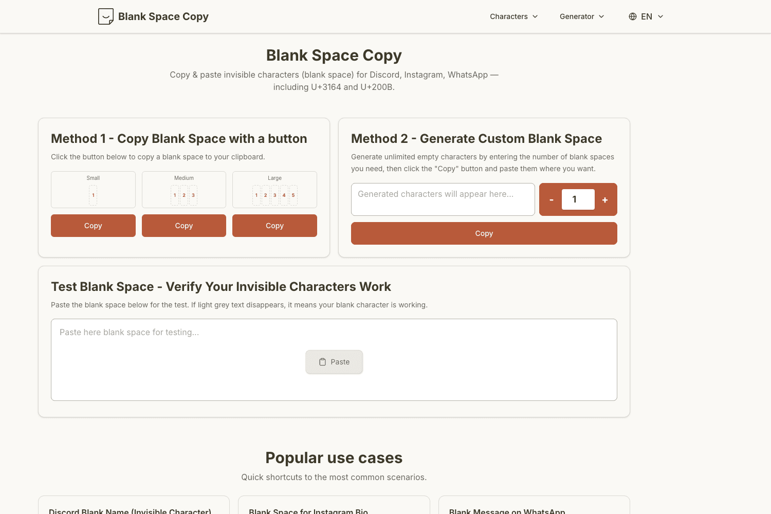 Blank Space Copy